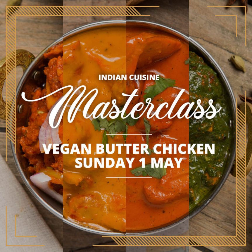 Masterclass poster promoting Indian cuisine